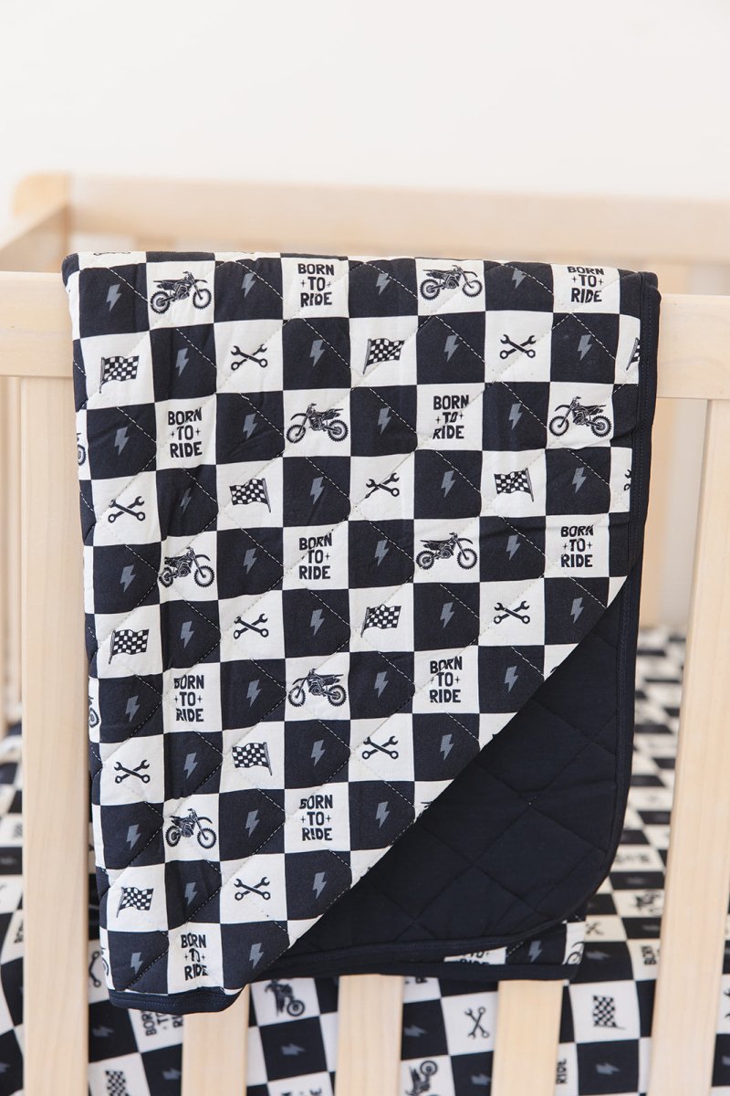 Born to Ride Quilted Blanket - scoots