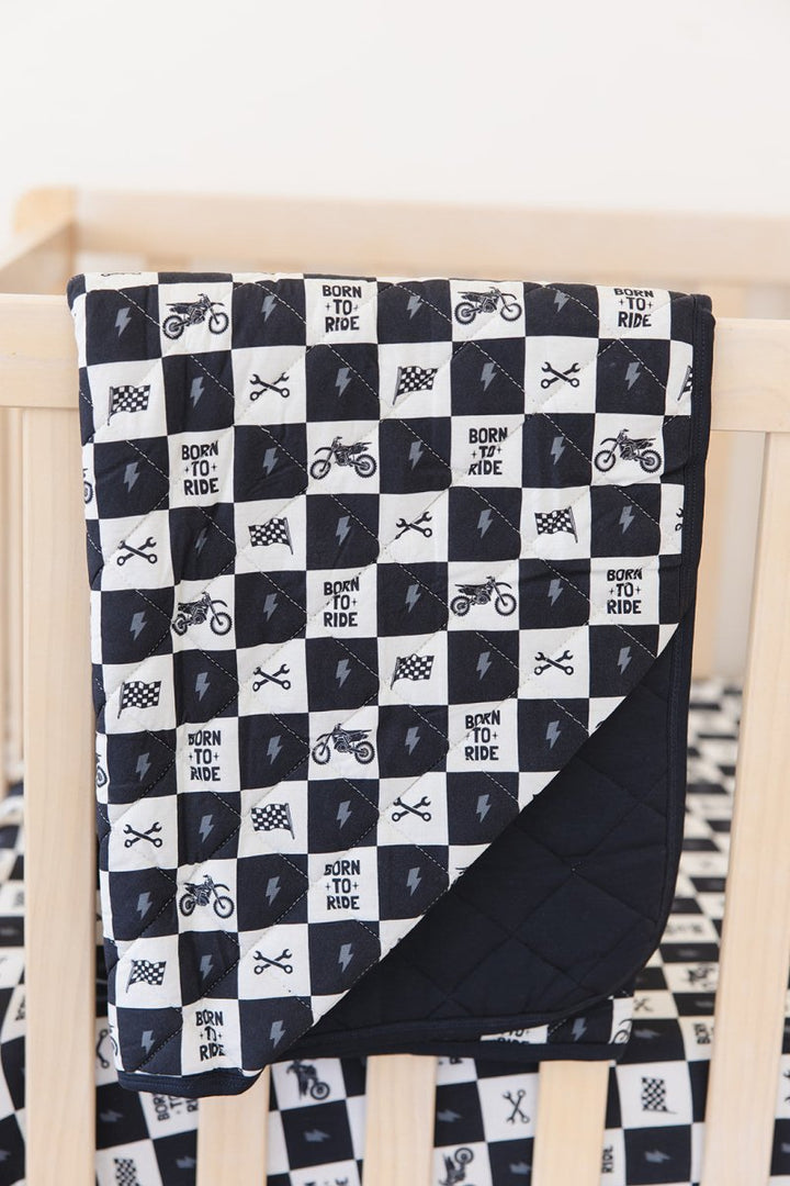 Born to Ride Quilted Blanket - scoots