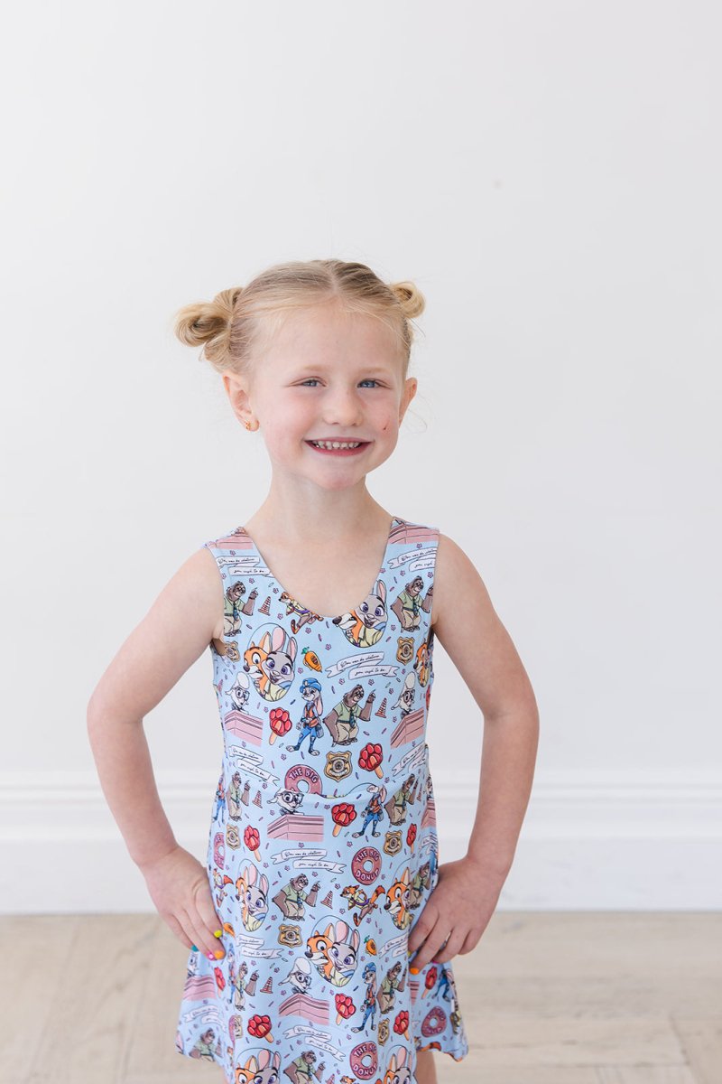 Carrots Twist Back Skater Dress - scoots