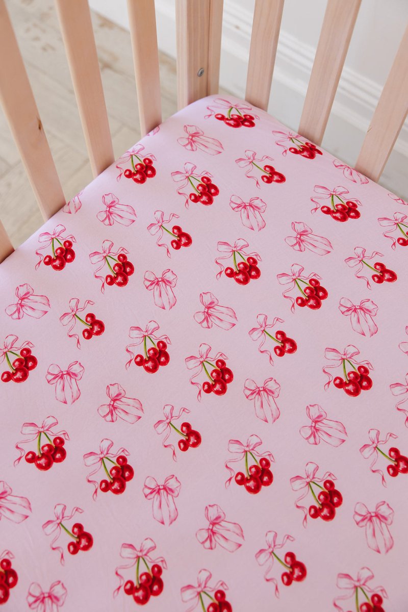 Cherries Crib Sheet - scoots