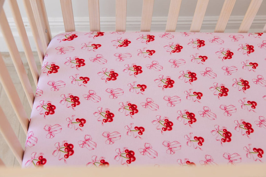 Cherries Crib Sheet - scoots