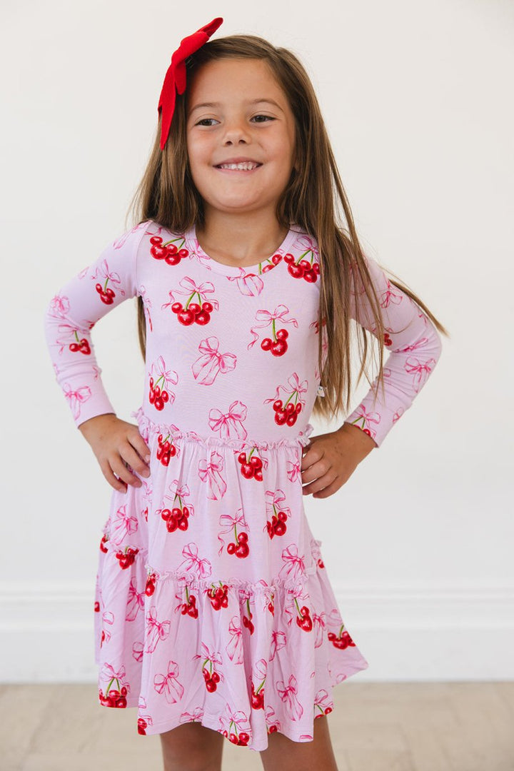Cherries Flutter Dress (With Shorts) - scoots