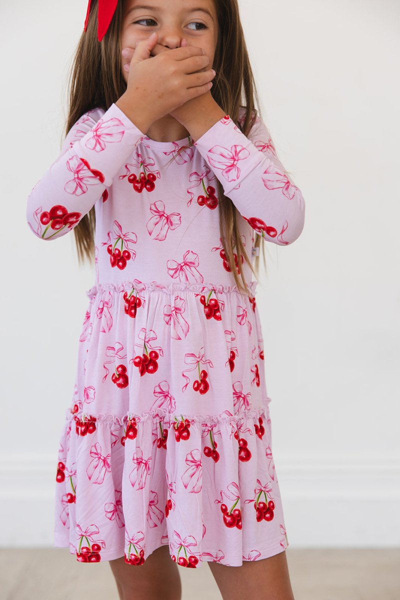 Cherries Flutter Dress (With Shorts) - scoots
