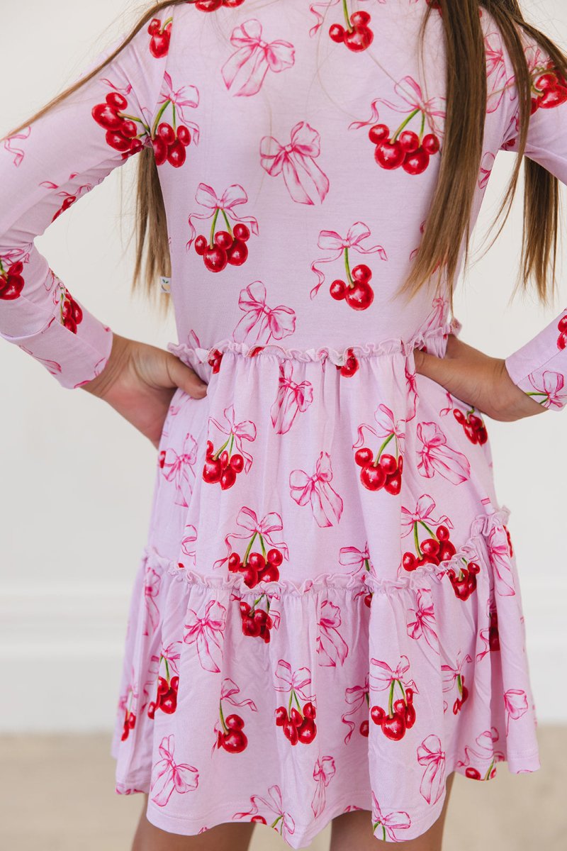 Cherries Flutter Dress (With Shorts) - scoots