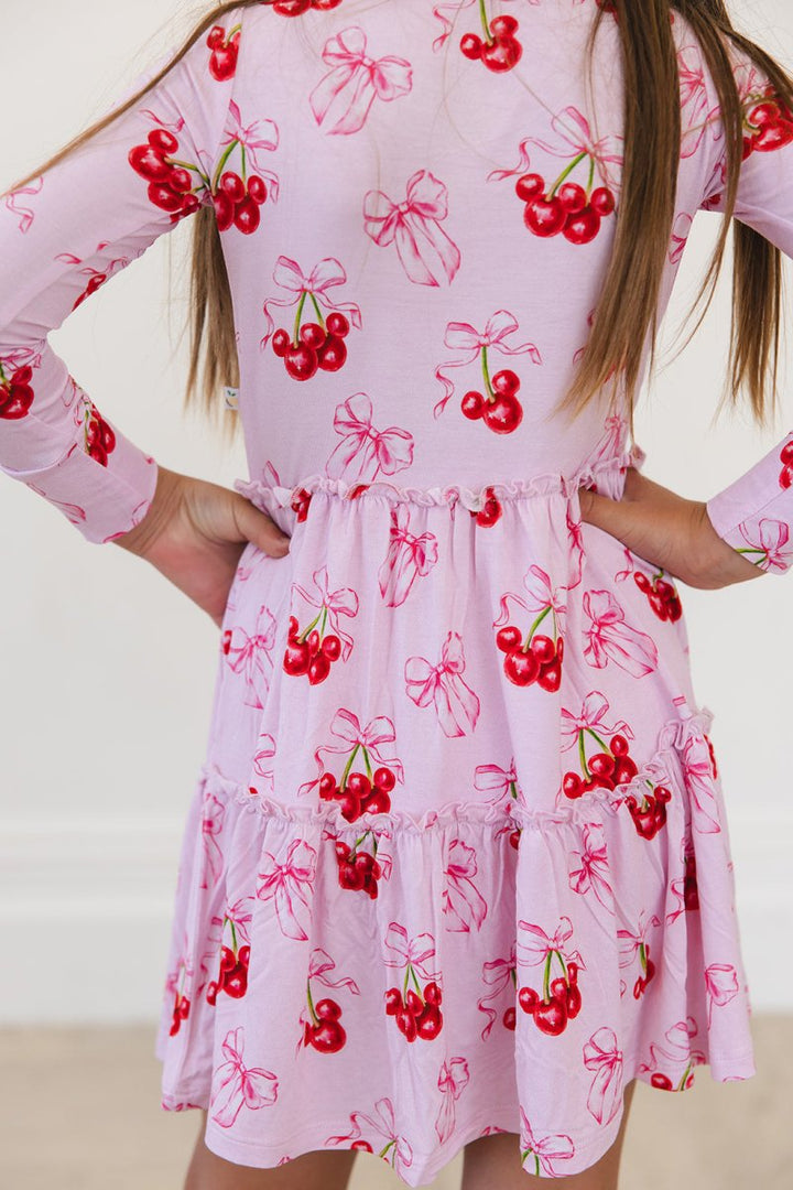 Cherries Flutter Dress (With Shorts) - scoots