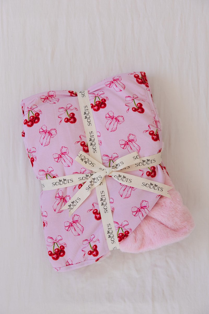 Cherries Plush Blanket - scoots
