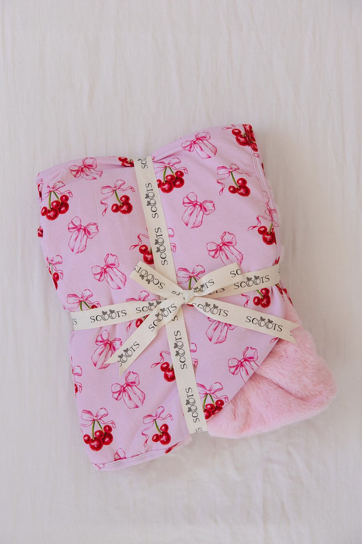 Cherries Plush Blanket - scoots
