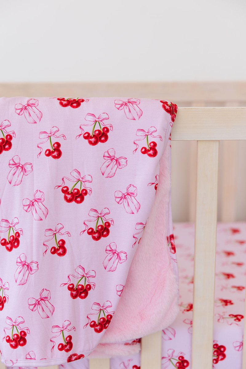 Cherries Plush Blanket - scoots