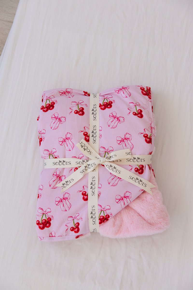 Cherries Plush Blanket - scoots