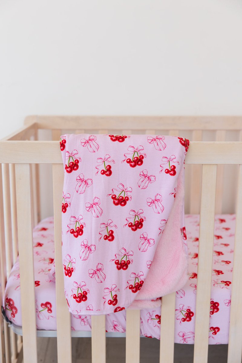 Cherries Plush Blanket - scoots