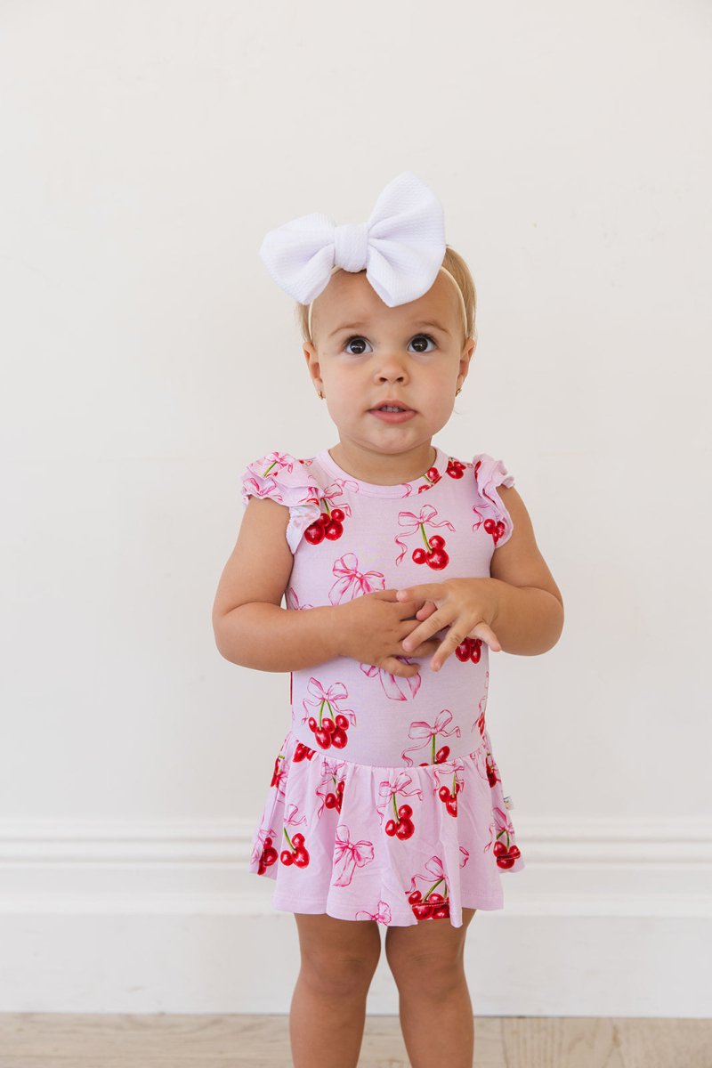 Cherries Twirl Bodysuit Dress - scoots