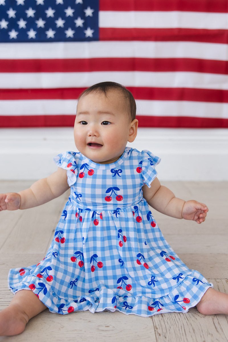 Cherry on Top Ruffled Twirl Bodysuit Dress - scoots