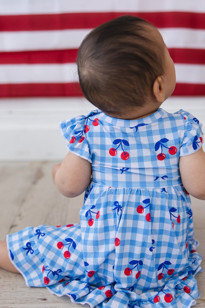 Cherry on Top Ruffled Twirl Bodysuit Dress - scoots