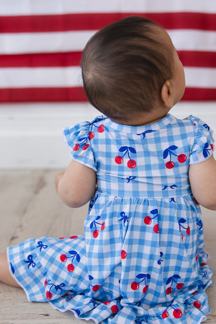 Cherry on Top Ruffled Twirl Bodysuit Dress - scoots