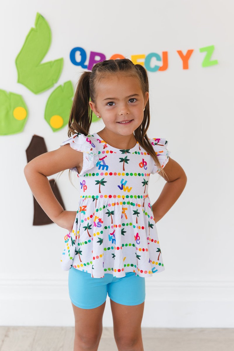 Chicka Chicka Boom Boom™ Peplum Biker Shorts Set - scoots