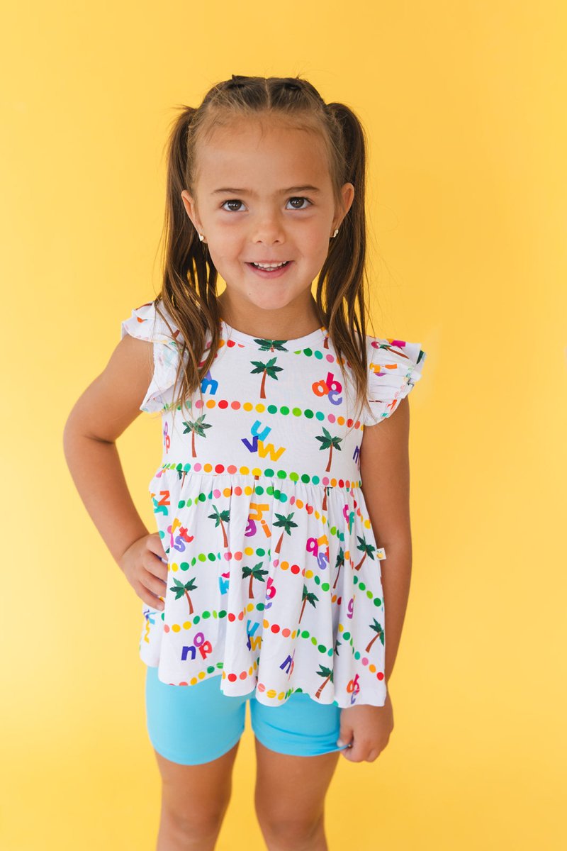 Chicka Chicka Boom Boom™ Peplum Biker Shorts Set - scoots