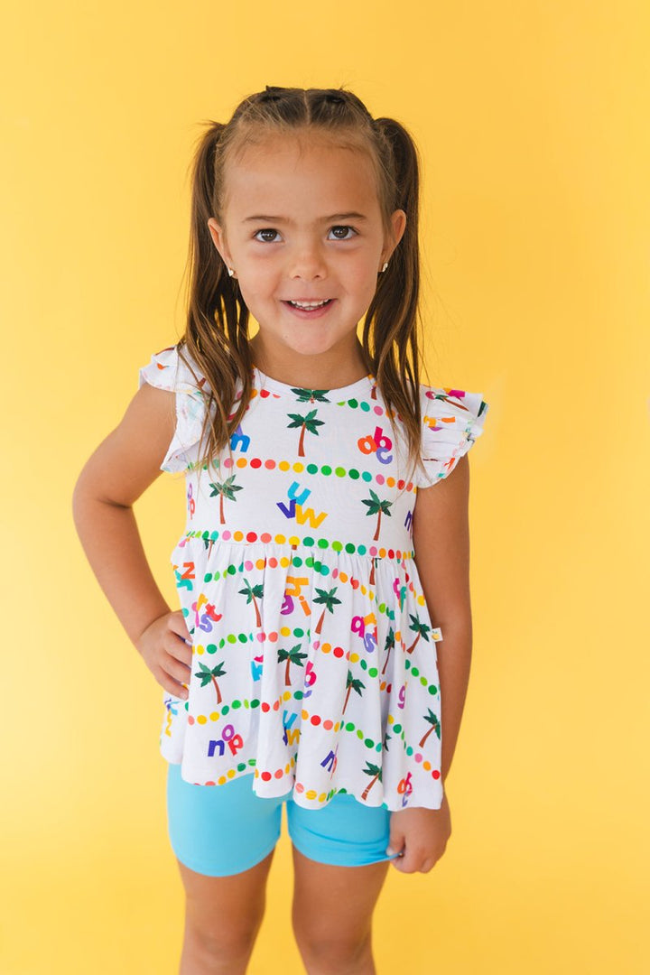 Chicka Chicka Boom Boom™ Peplum Biker Shorts Set - scoots