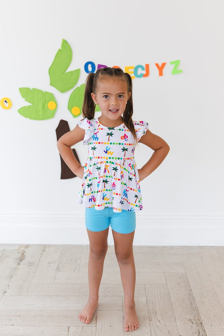 Chicka Chicka Boom Boom™ Peplum Biker Shorts Set - scoots