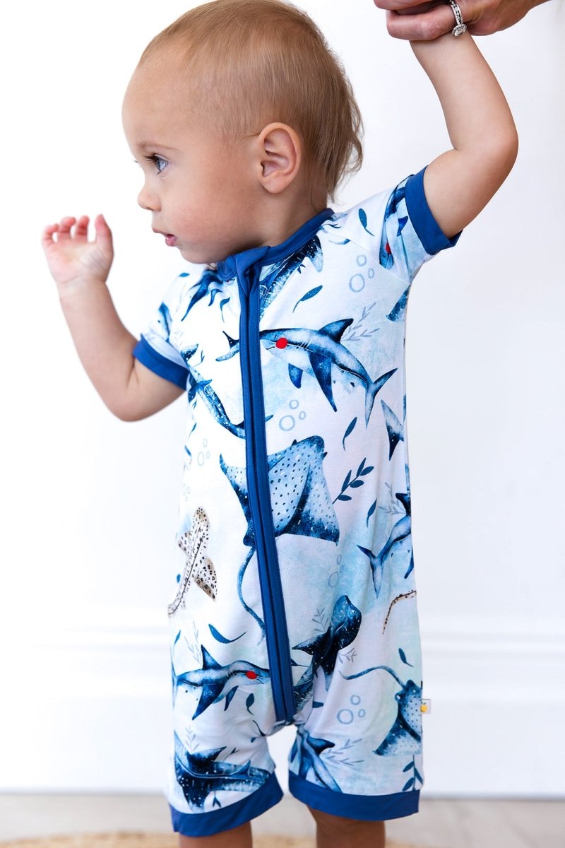 Chomp Squad Short Romper - scoots