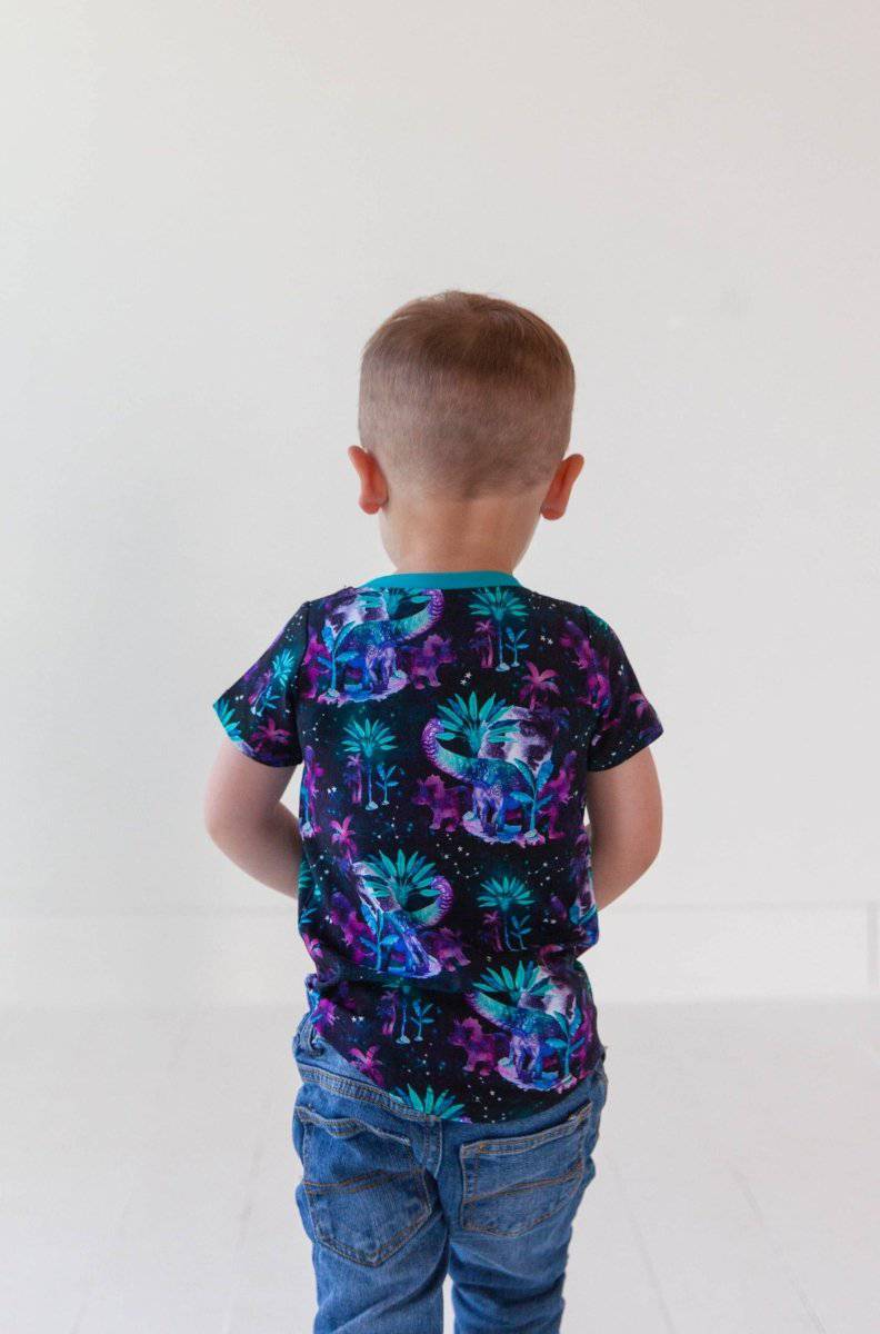 Dino Galaxy Pocket Tee - scoots