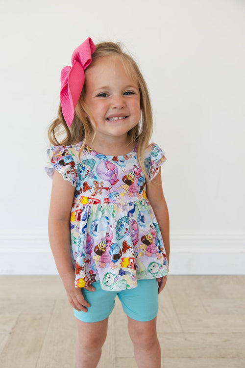 Emotional Peplum Biker Shorts Set - scoots