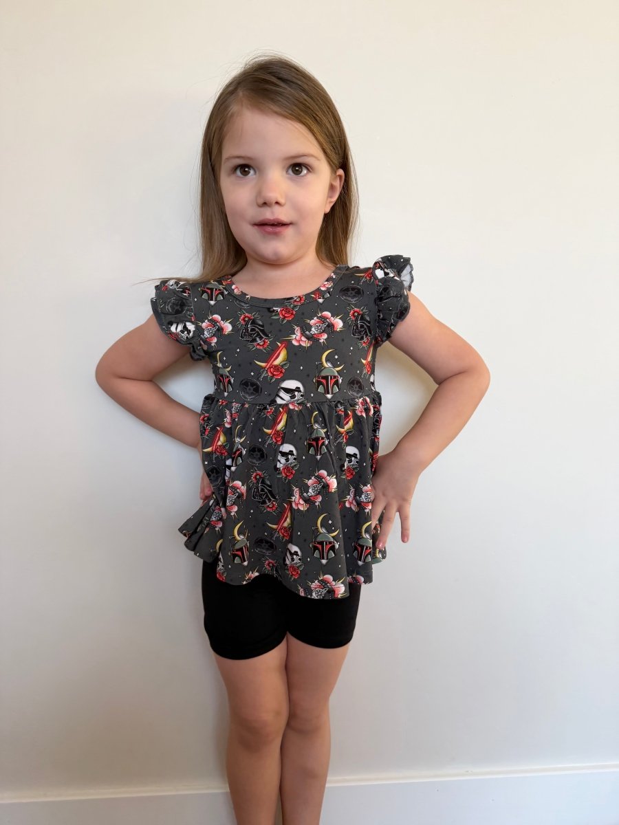 Empire Peplum Biker Shorts Set - scoots