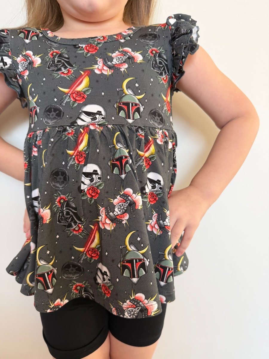 Empire Peplum Biker Shorts Set - scoots