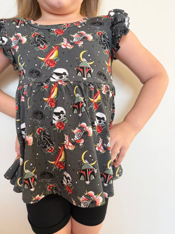 Empire Peplum Biker Shorts Set - scoots