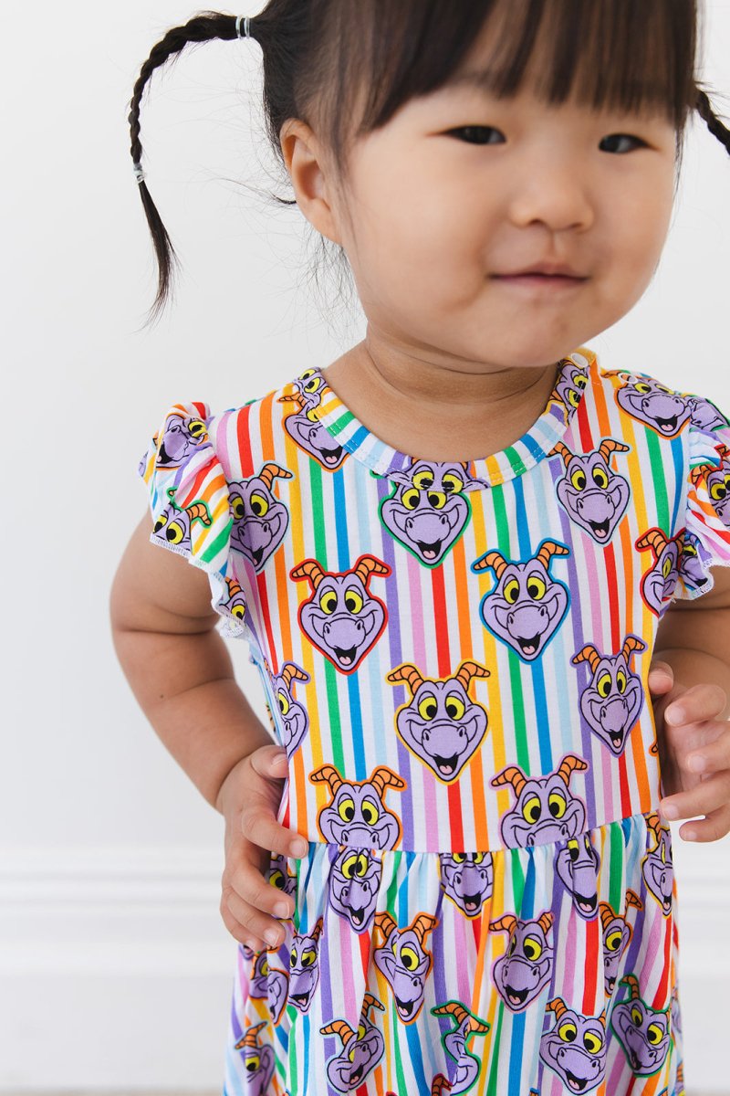 Figment Ruffled Twirl Bodysuit Dress - scoots