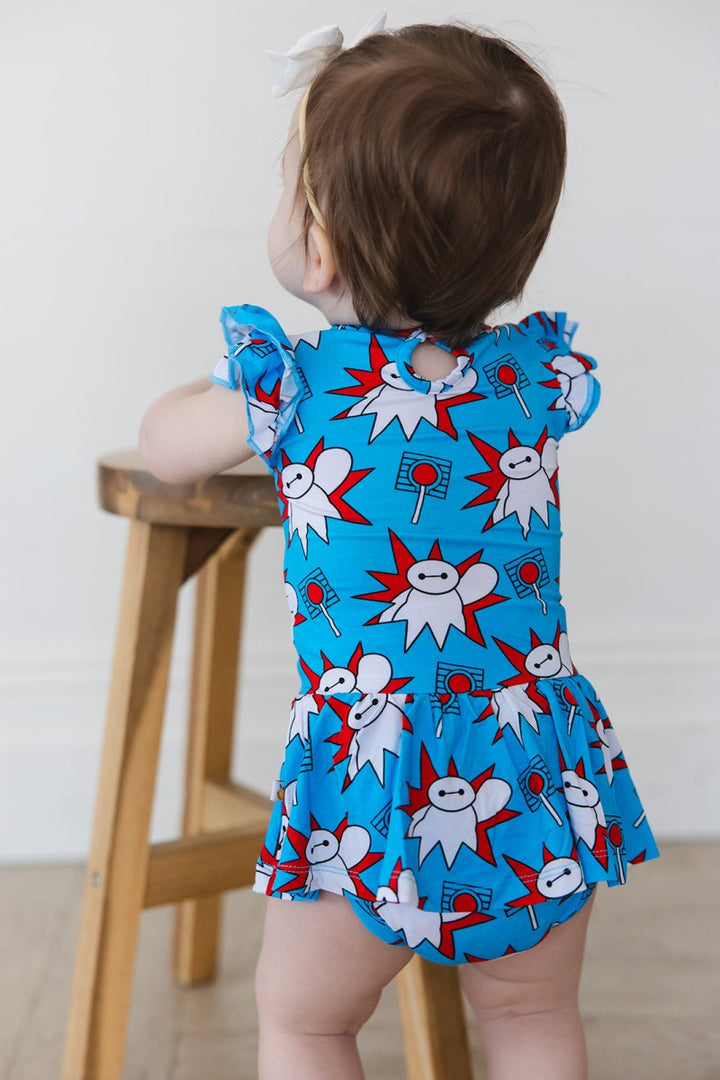 Fist Bump Twirl Bodysuit Dress - scoots