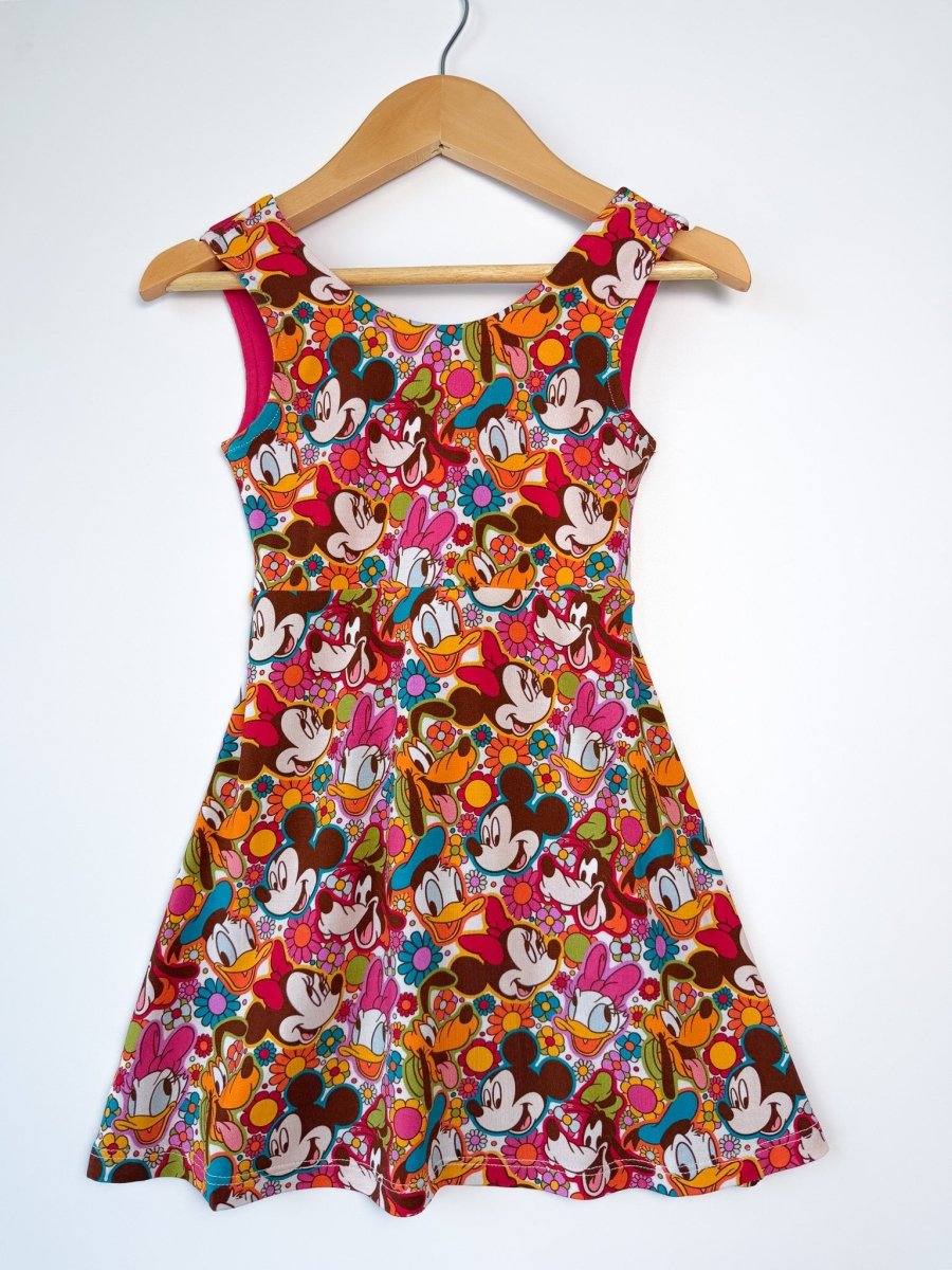 Flower Power Twist Back Skater Dress - scoots