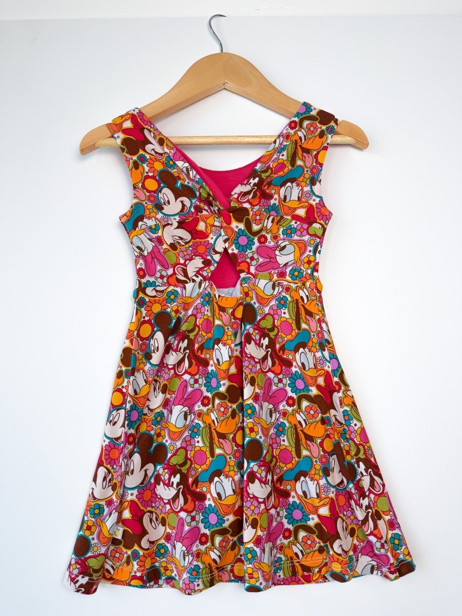 Flower Power Twist Back Skater Dress - scoots