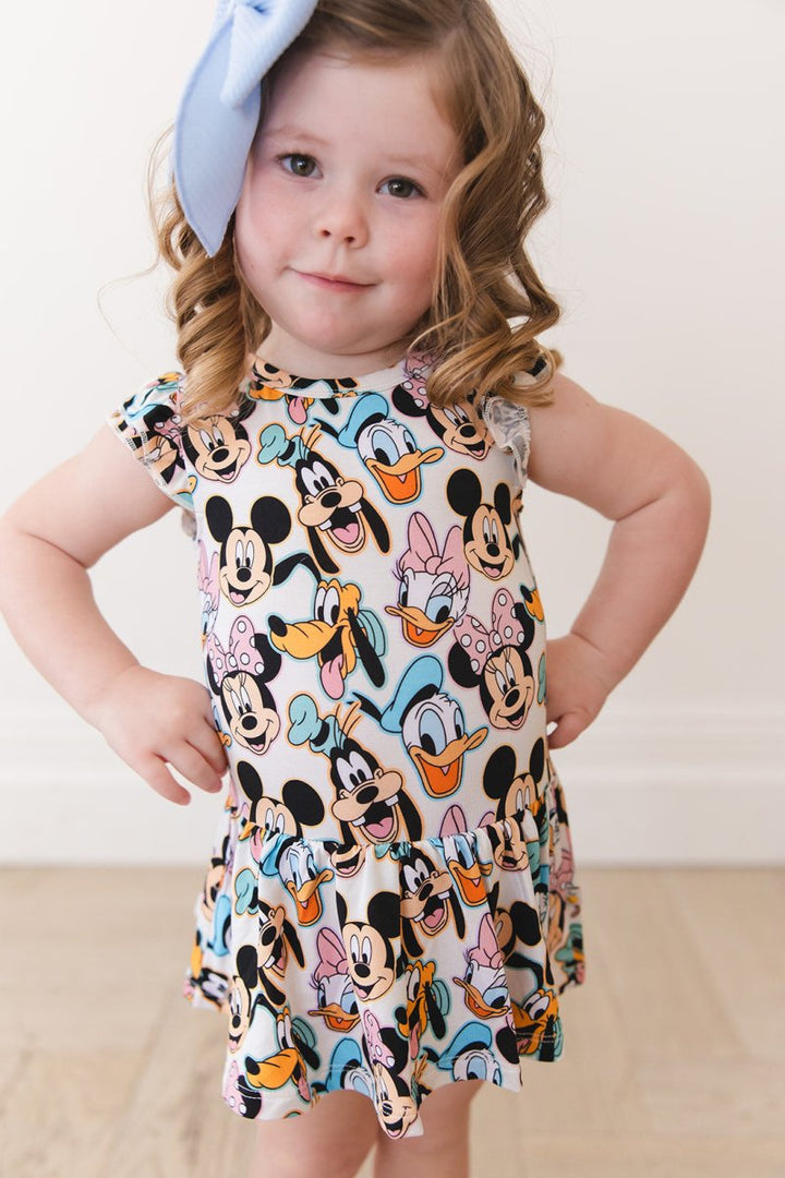 Funhouse Friends Twirl Bodysuit Dress - scoots