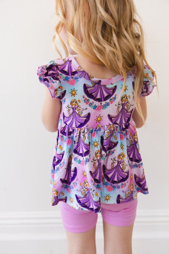 Gleam Peplum Biker Shorts Set - scoots