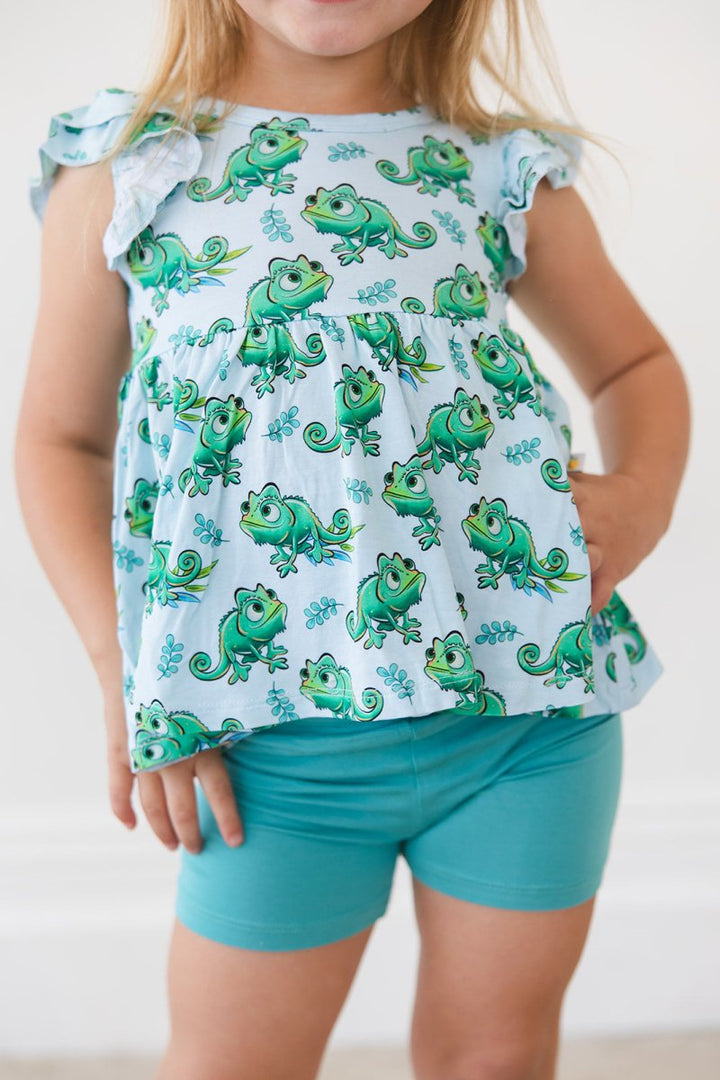Glow Peplum Biker Shorts Set - scoots