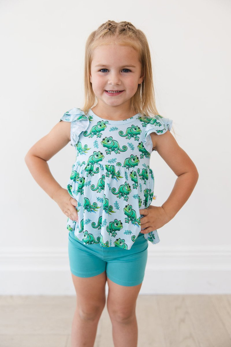 Glow Peplum Biker Shorts Set - scoots