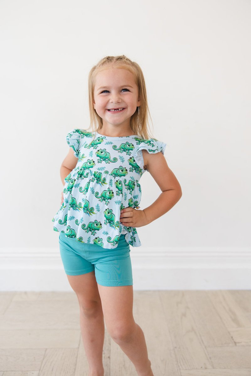 Glow Peplum Biker Shorts Set - scoots