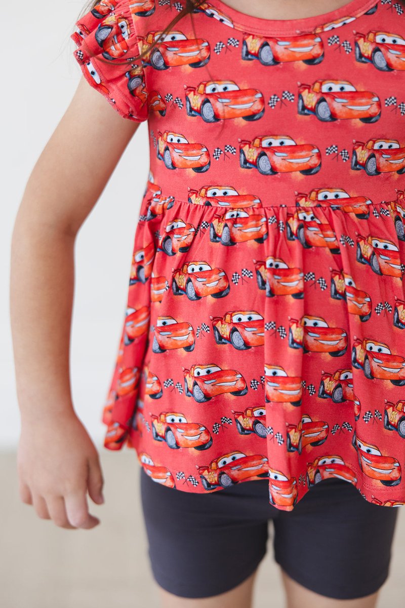 I Am Speed Peplum Biker Shorts Set - scoots