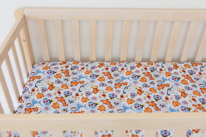 Just Keep Swimming Crib Sheet - scoots