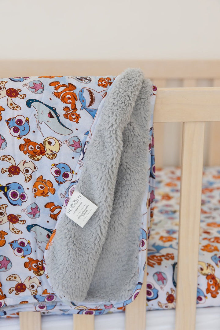 Just Keep Swimming Plush Blanket - scoots