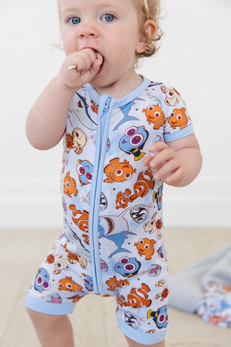 Just Keep Swimming Short Romper - scoots