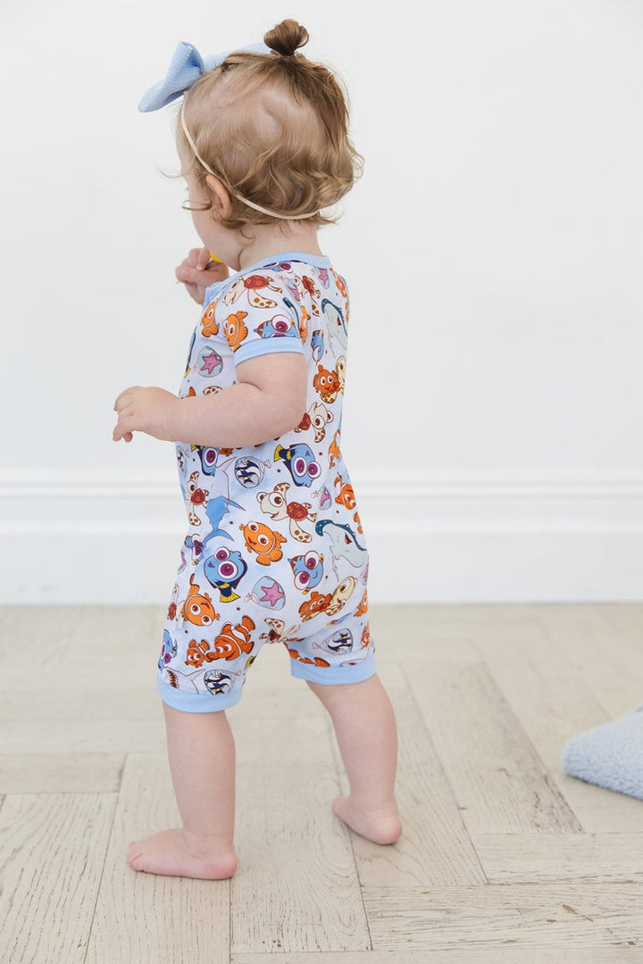 Just Keep Swimming Short Romper - scoots