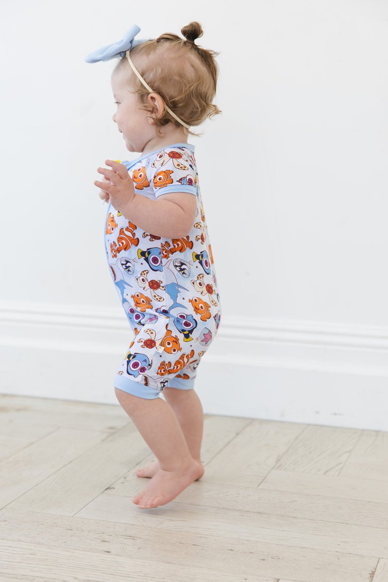 Just Keep Swimming Short Romper - scoots