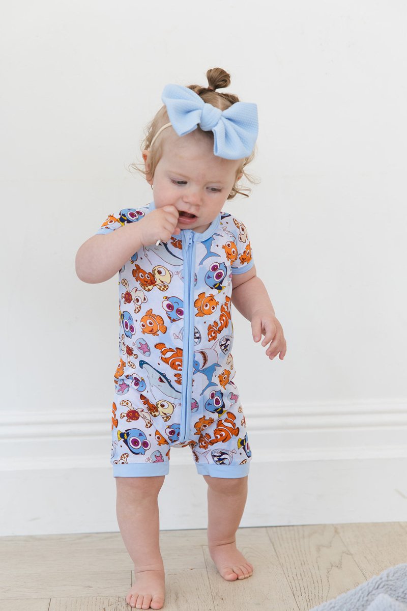 Just Keep Swimming Short Romper - scoots