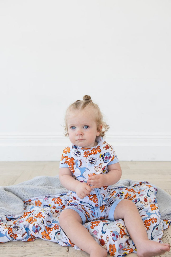 Just Keep Swimming Short Romper - scoots