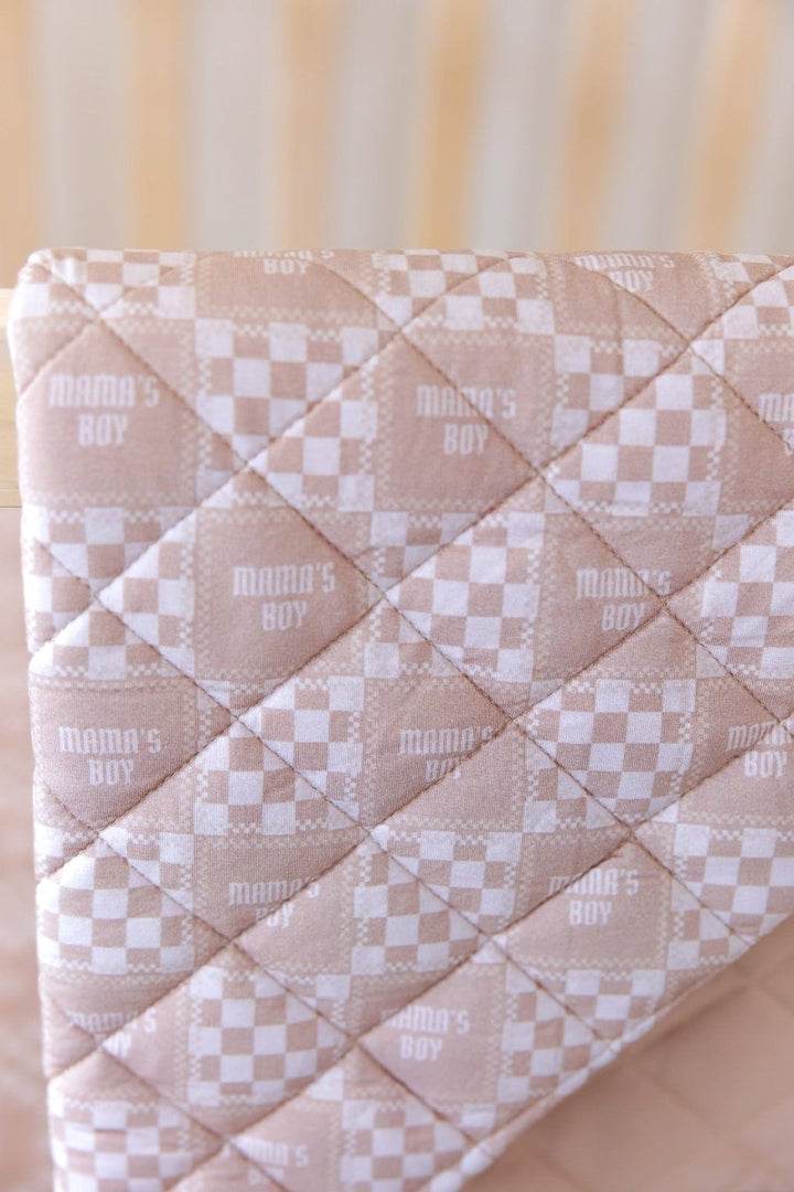 Mama's Boy Quilted Blanket - scoots