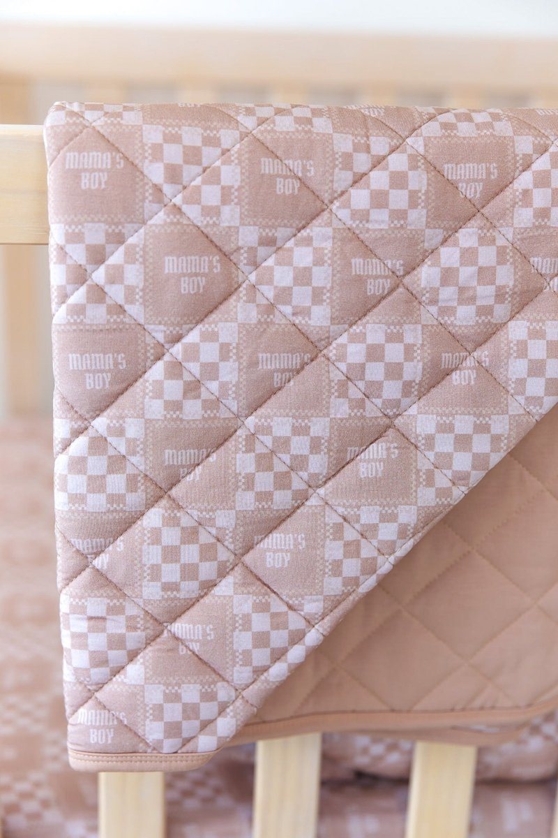 Mama's Boy Quilted Blanket - scoots