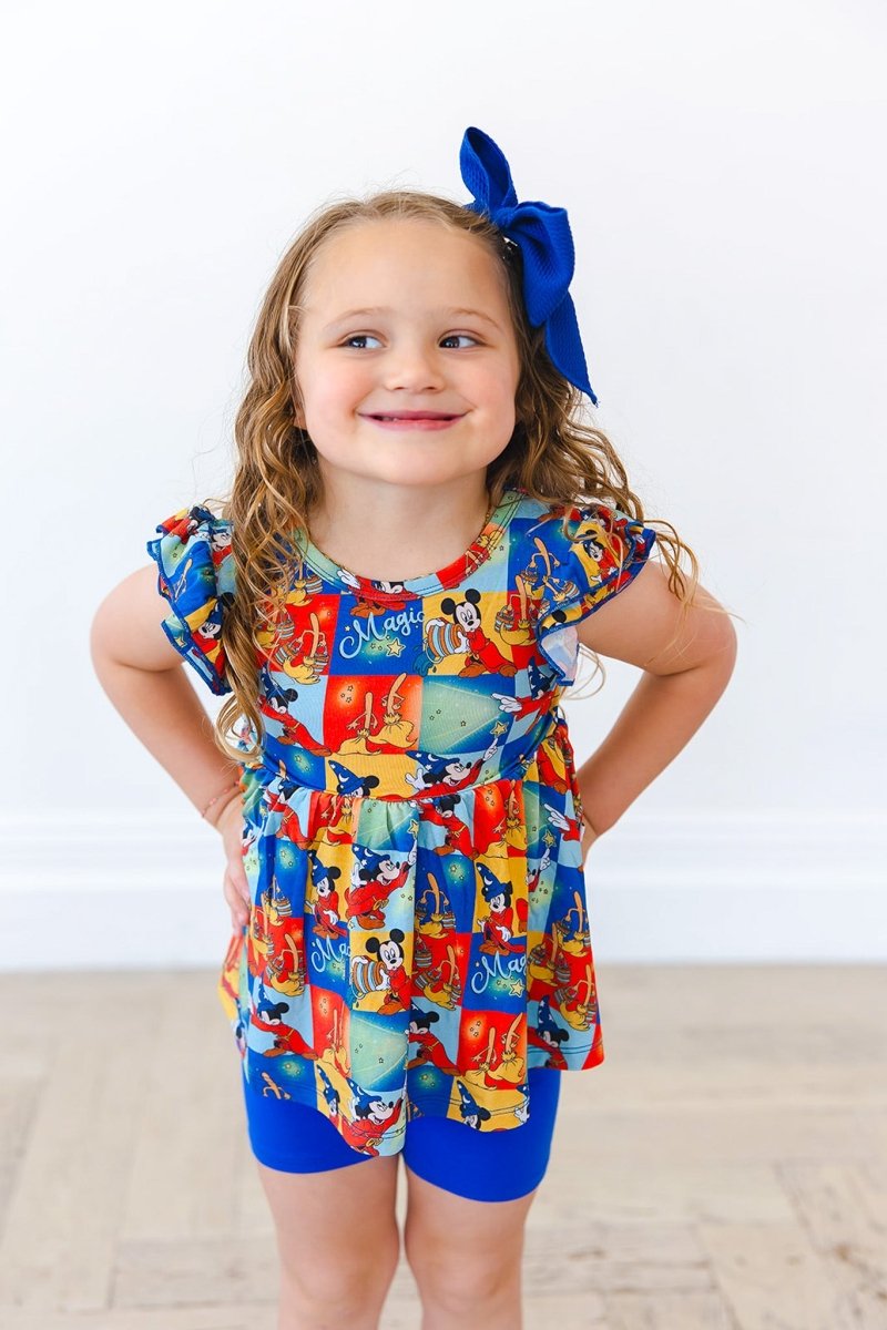 Mischief Peplum Biker Shorts Set - scoots