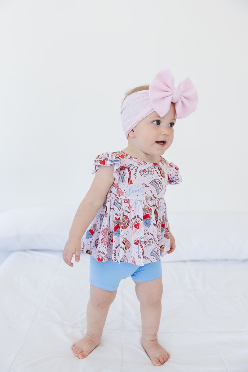 Miss Americana Peplum Biker Shorts Set - scoots