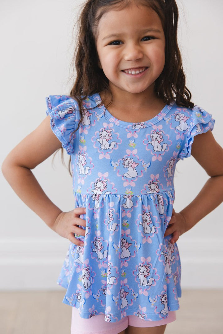 Miss Marie Peplum Biker Shorts Set - scoots